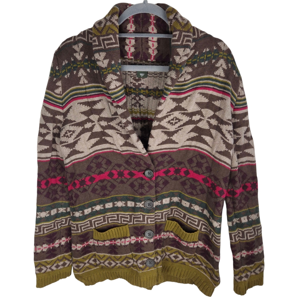 Eddie Bauer Multicolor Patterned Cardigan